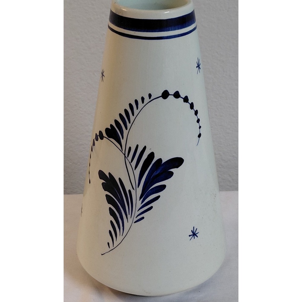 Vintage Delft Blue Hand Painted Holland Windmill Vase Dutch Scenic Pottery 8" - Picture 4 of 6